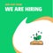 Join Our Team. Busienss Company Plant We Are Hiring Poster Callout Design. Vector background