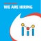 Join Our Team. Busienss Company Positions We Are Hiring Poster Callout Design. Vector background