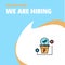 Join Our Team. Busienss Company Power plant We Are Hiring Poster Callout Design. Vector background