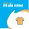 Join Our Team. Busienss Company Shirt We Are Hiring Poster Callout Design. Vector background