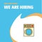 Join Our Team. Busienss Company Washing machine We Are Hiring Poster Callout Design. Vector background