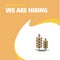 Join Our Team. Busienss Company Wheat We Are Hiring Poster Callout Design. Vector background