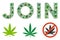 Join Text Mosaic of Marijuana