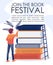 Join to Book Festival Invitation Cartoon Poster