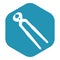 Joiner`s pliers icon. A tool with long handles for clamping objects.