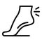 Joint pain legs icon, outline style