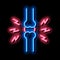 Joint Pain neon glow icon illustration