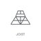 Joist linear icon. Modern outline Joist logo concept on white ba