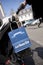 A JoJo Maman Bebe shopping bag hung on a pushchair in the streets of St. Peter Port, Guernsey, The Channel Islands, UK - 11th July