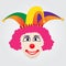 Joker Face With Jester Hat