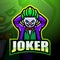 Joker mascot esport logo design