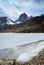 Jokul with frozen lake