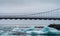 Jokulsarlon bridge, mouth and icebergs on diamond beach