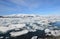 Jokulsarlon Glacial Lagoon with Icebergs Floating in Iceland