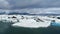 Jokulsarlon. Glacial river lagoon. Vatnajokull National Park. Iceland.