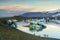 Jokulsarlon lagoon with blue sky floating iceberg