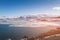 Jokulsarlon winter season lagoon with clear blue sky