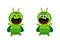 Jolly green beetle smiling two types