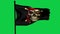 Jolly Roger Pirate Ship Flag Graphic Element Green Screen