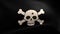 Jolly roger pirate ship flag. Seamless looping
