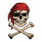 Jolly Roger pirate skull and crossbones
