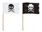 Jolly Roger pirate vector flag isolated on white.