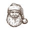 Jolly Santa Claus. Sketch vector