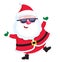 Jolly Santa Claus Wearing Sunglasses