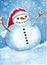 Jolly Snowman Christmas Card Painting