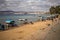 Jordan, Aqaba, people enjoy holiday at city beach