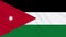 Jordan flag waving cloth background, loop