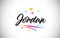 Jordan Handwritten Vector Word Text with Butterflies and Colorful Swoosh