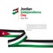 Jordan Independence Day Vector Template Design Illustration