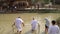 Jordan River, Israel - November 2019: Yardenit Baptismal Site. Christian pilgrims during mass baptism ceremony at Jordan River in