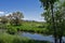 Jordan River Parkway Trail, Redwood Trailhead bordering the Legacy Parkway Trail, panorama views with surrounding trees and silt f