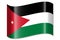 Jordan - waving country flag, shadow