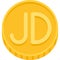 Jordanian dinar coin icon, currency of Jordan