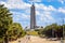 Jose Marti square view with monument, memorial tower and road wi