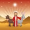 Joseph icon. Merry Christmas design. Vector graphic