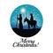 Joseph, maria and donkey icon. Merry Christmas design. Vector gr