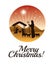 Joseph, maria and jesus icon. Merry Christmas design. Vector gra