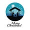 Joseph, maria and jesus icon. Merry Christmas design. Vector gra