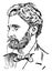 Joseph Pulitzer, vintage illustration