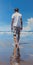 Joseph\\\'s Journey: A Hyperrealist Painting Of A Man Walking To The Ocean