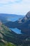 Josephine Lake and Grinell Lake over look from Grinnell Glacie