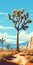 Joshua Tree National Park: Pop Art-inspired Desert Landscape Poster