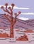 Joshua Tree National Park in Southeastern California WPA Poster Line Art