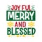 jou ful merry and blessed, Christmas Tee Print, Merry Christmas