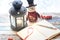 Journal and with snowman and lantern shinny