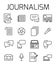 Journalism related vector icon set.